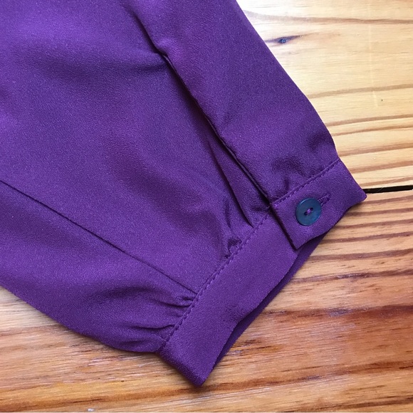 Soft Surroundings Maroon Long Sleeve Button Down Blouse, NWT, S - Picture 6 of 11